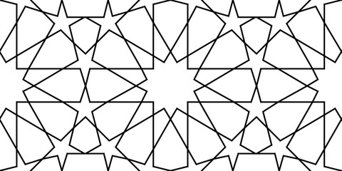 Obraz premium Luxury geometric Islamic pattern, seamless / tileable art deco pattern, png with transparent background. 8K