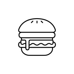 Burger hamburger logo icon design.
