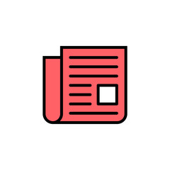 Fototapeta premium Newspaper icon set illustration. news paper sign and symbolign