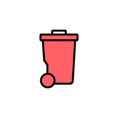 Trash icon set illustration. trash can icon. delete sign and symbol.