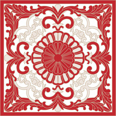 Luxury festive Chinese oriental traditional culture premium classical decoration red gold line art design vector illustration. Covers, greeting cards, logos, packaging, posters, backgrounds -Greeting 