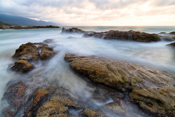 Seascape Sunset Ocean Sea Rocks Nature Landscape Scenic High Resolution