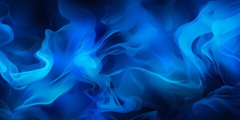 Blue fluid smoke abstract web background - generative ai