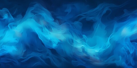 Blue fluid smoke abstract web background - generative ai