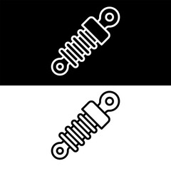 Shock Absorber icon, Black and White Version illustration Design