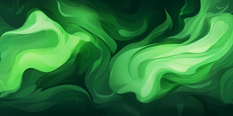 Fototapeta na wymiar Green fluid smoke abstract web background - generative ai