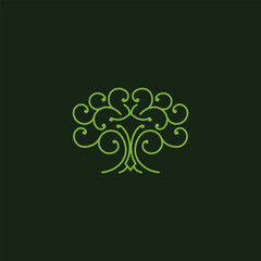 Abstract Elegant Tree Jewellery Logo icon Ideas