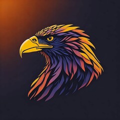 Fototapeta premium AI generated eagle in different colors