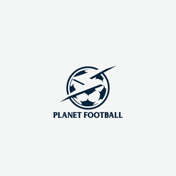 Vector soccer and planet logo
