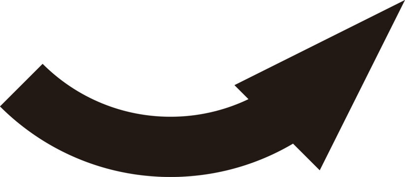 Arrow icon No outline Black
