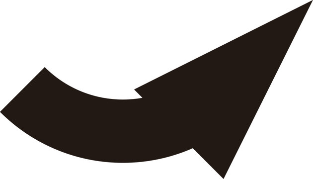 Arrow icon No outline Black
