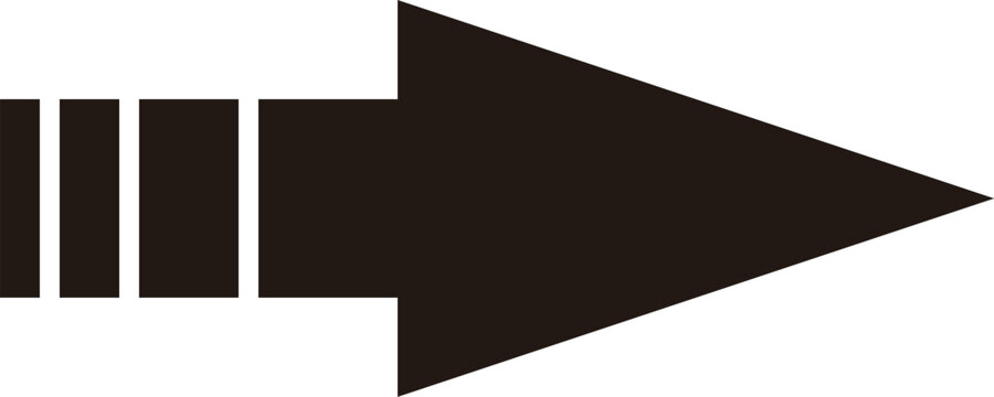 Arrow icon No outline Black