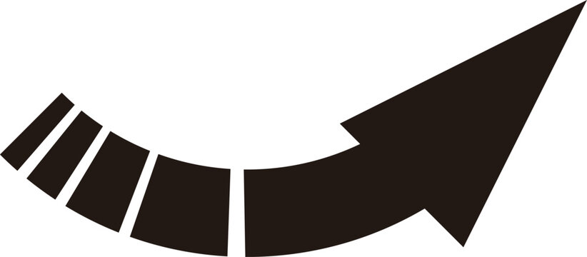 Arrow icon No outline Black