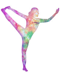 watercolor yoga poses. This image is part of a set of 50 yoga poses perfect for creating beautiful designs, for your website, social networks, products, etc. 