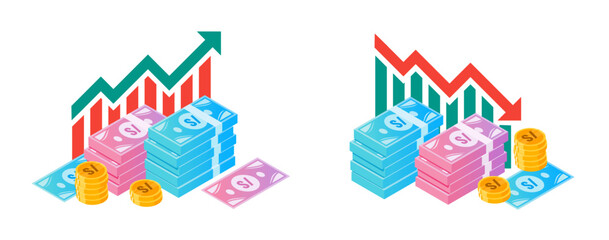 Obraz premium Peruvian Sol Money Fluctuation Illustrations