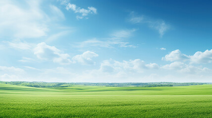 Fototapeta premium Fields stretch wide as the horizon beckons with open arms