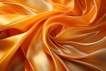 Vivid Orange Satin Fabric with Luxurious Sheen.

