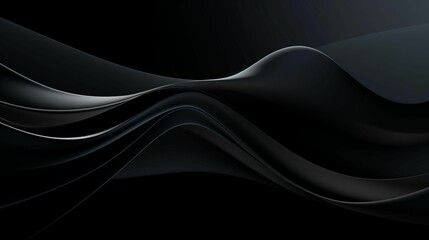 AI generated illustration of wavy patterns on a black background