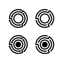 modern abstract vector design logo symbol logo icon initials internet technology