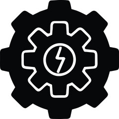 gear icon showing electrical symbol