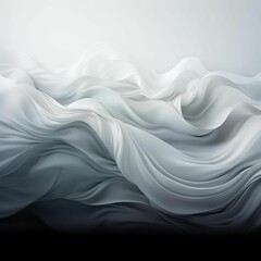Obraz premium AI generated illustration of abstract black curves on the white background