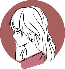 おしゃれな線画のイラストアイコン