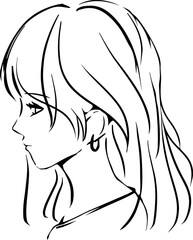 おしゃれな線画のイラストアイコン