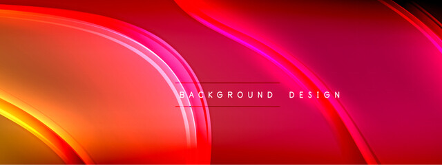 Vector abstract background - liquid transparent bubble shapes on fluid gradient with shadows and light effects