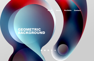 Abstract liquid background for your landing page design. Web page for website or mobile app wallpaper