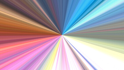 Abstract colorful background with rays, radial, radiating lines.
