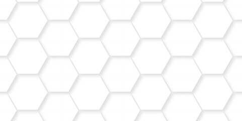 Seamless pattern with hexagons. Abstract background with hexagon and white Hexagonal Background. Luxury White Pattern. Vector Illustration. 3D Futuristic abstract honeycomb mosaic white background.