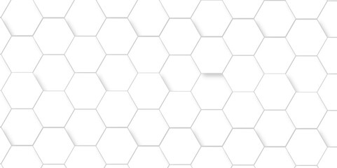 Seamless pattern with hexagons. Abstract background with hexagon and white Hexagonal Background. Luxury White Pattern. Vector Illustration. 3D Futuristic abstract honeycomb mosaic white background.