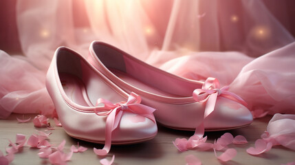 pink ballet shoes