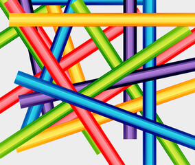 Fototapeta premium Abstract color straight lines vector background