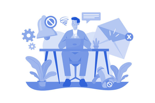 No Notifications Illustration concept on white background