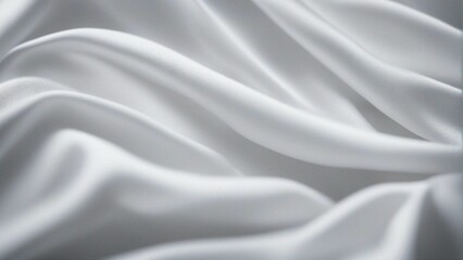 Obraz premium AI generated illustration of white, wrinkled, silk fabric