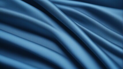 Fototapeta premium AI generated illustration of a navy blue fabric, featuring visible creases and lines