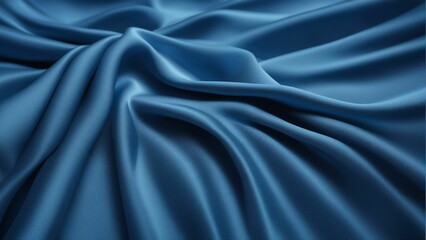 Obraz premium AI generated illustration of a light blue silk fabric background with delicate ripples
