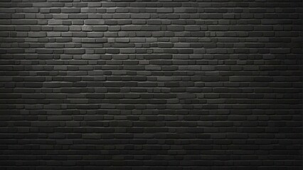 AI generated illustration of a black brick wall texture