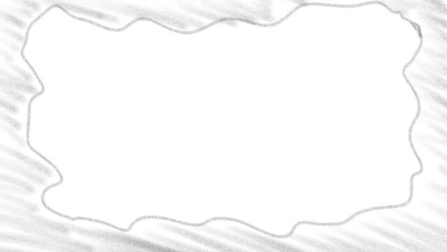 Frame made of black and white with pencil's hatching style