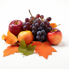 Naklejka na ściany i meble 秋を代表するフルーツ、果物の盛り合わせ
