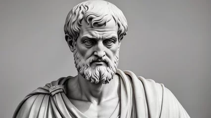 Foto op Canvas Aristotle bust sculpture, the Greek philosopher. Illustration of the sculpture of Aristotle. The Greek philosopher. Aristotle is a central figure in the history of Ancient Greek philosophy. © Cobe