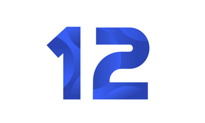 Blue Beach Number Modern Business Logo