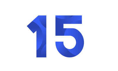 Blue Beach Number Modern Business Logo