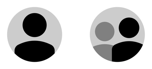Anonymous user portrait vector icon concepts