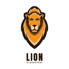 Illustration Head Lion Mascot Logo