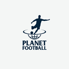 Vector soccer and planet logo
