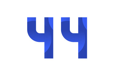 Blue Beach Number Modern Business Logo