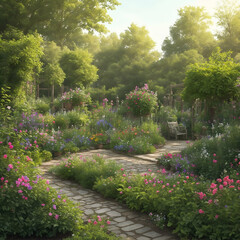 Naklejka premium Beautiful garden