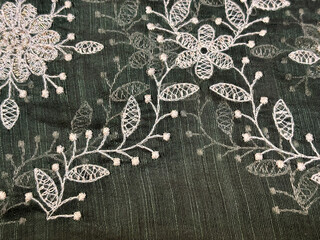 Sari fabric design closeup